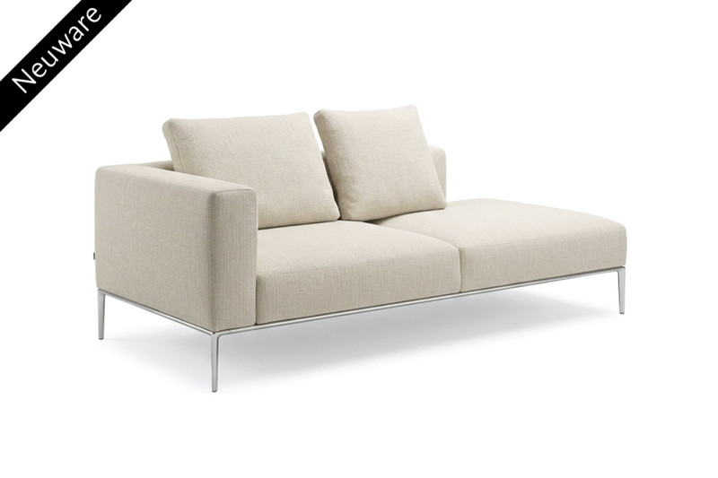 Walter Knoll Jaan Living Recamiere (rechts) Stoff / Cremeweiß