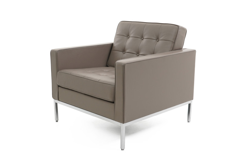 Knoll International Florence Fauteuil Leer / Zand
