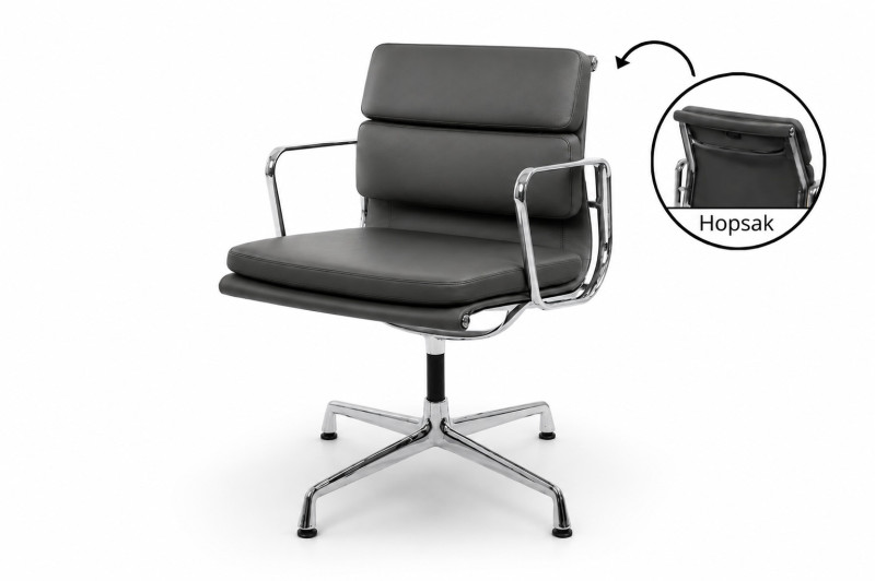 Vitra EA 208 Leder / Asphaltgrau