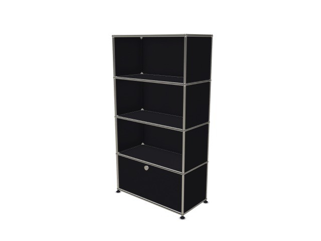 USM Haller Étagère Murale / Étagère Noir Graphite RAL 9011