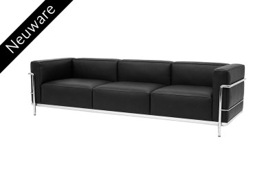 Cassina LC3 Le Corbusier 3-er Sofa Leder / Schwarz