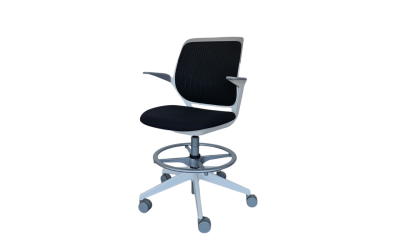 Vitra Aluminium Chair Ea 108 Conference Chair Leather / Black