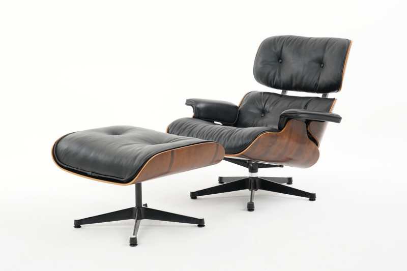 Vitra Eames Lounge Chair & Ottoman Cuir / Noir