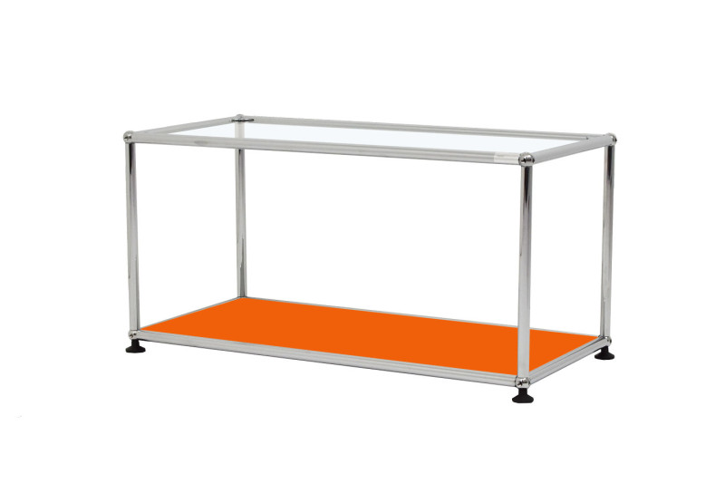 USM Haller Beistelltisch Klarglas 75 x 35 cm