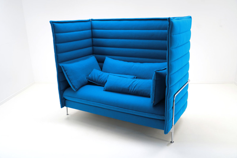 Vitra Alcove Highback Two-Seater Stoff / Blau