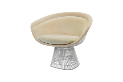 Knoll International Platner Lounge Chair Tissu / Beige