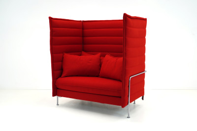 Vitra Alcove Highback Love Seat Stof / Rood
