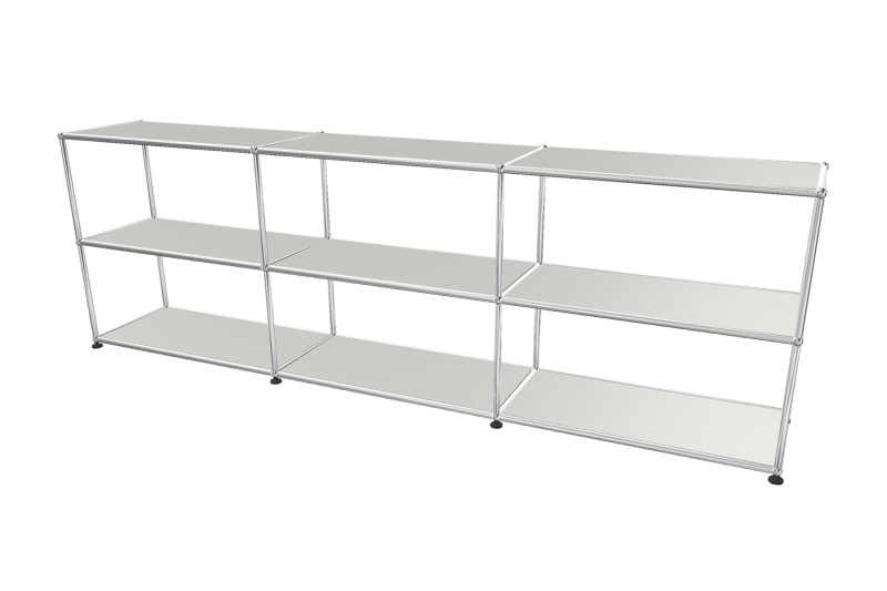 USM Haller Regal / Bücherregal in Breite 225 cm x Tiefe 35 cm