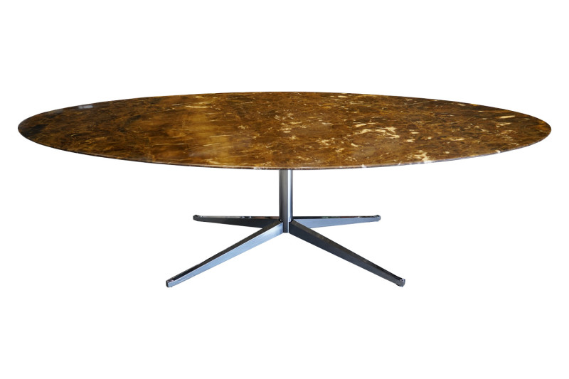 Knoll Florence Conference Table Marble / Brown / White 243 x 136 cm