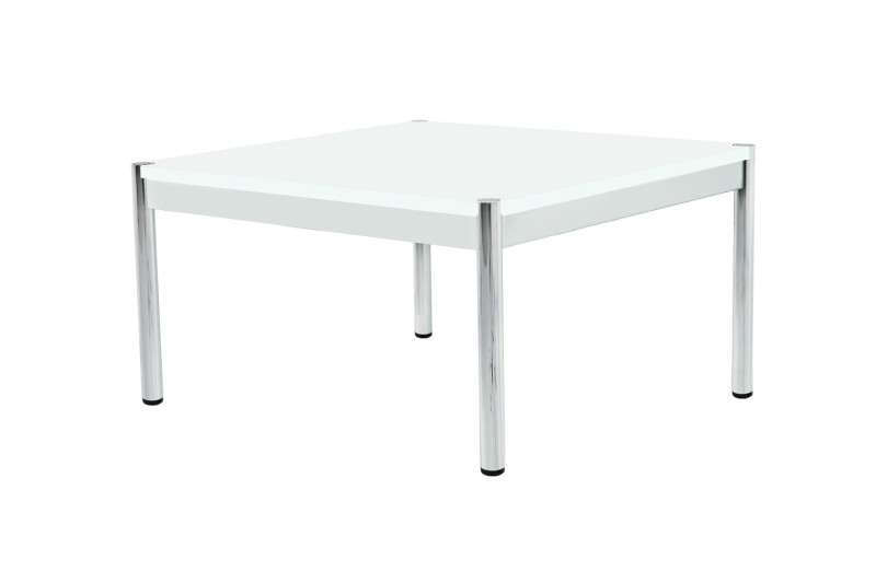 USM Haller Side Table Glass / White 75 x 75 cm