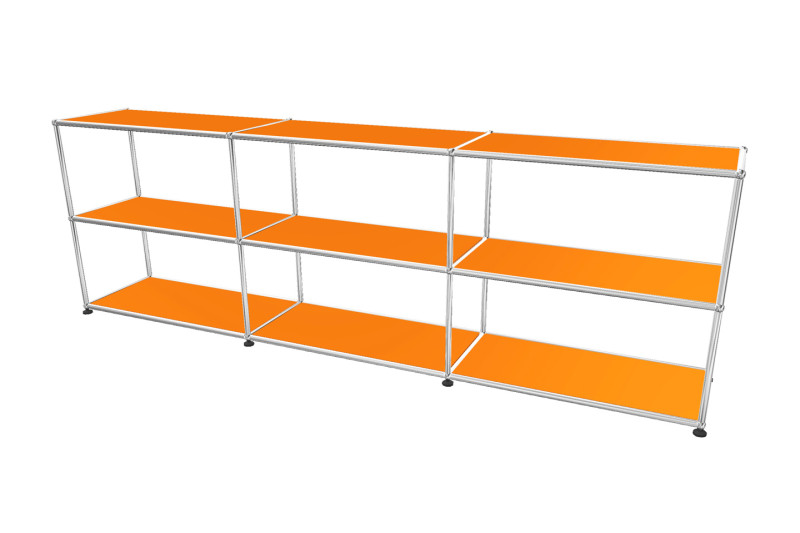 USM Haller Regal / Bücherregal in Breite 225 cm x Tiefe 35 cm