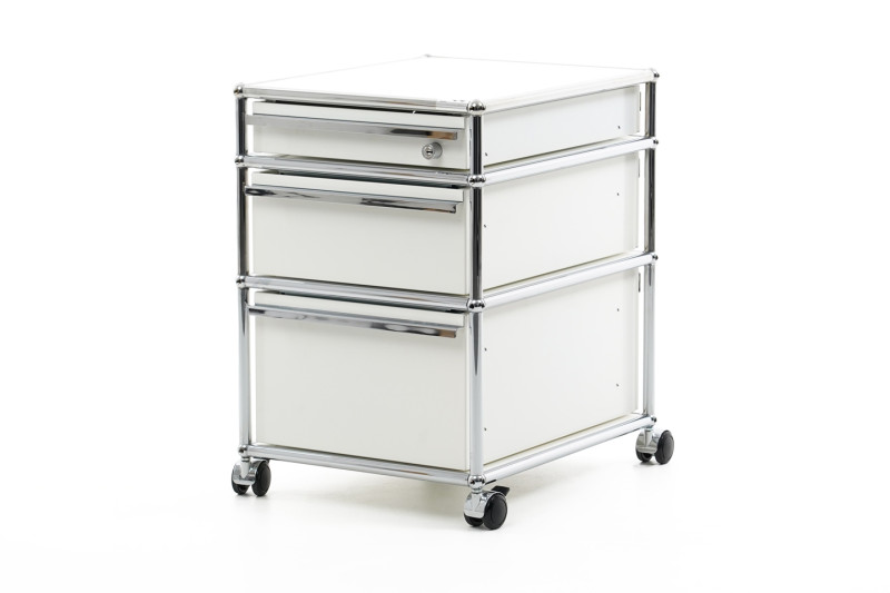 USM Haller Rollcontainer Reinweiß RAL 9010