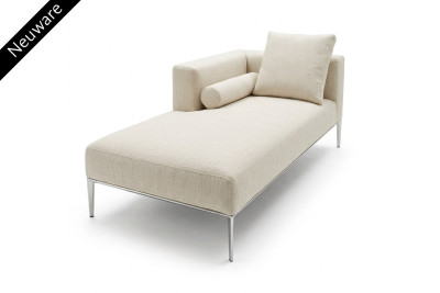 Walter Knoll Jaan Living Recamiere (links) Stoff / Cremeweiß