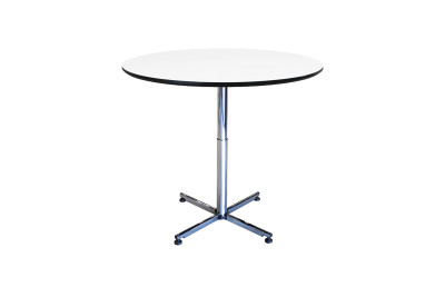 USM Kitos Mesa de Reunión Cristal / Negro Ø 110 cm
