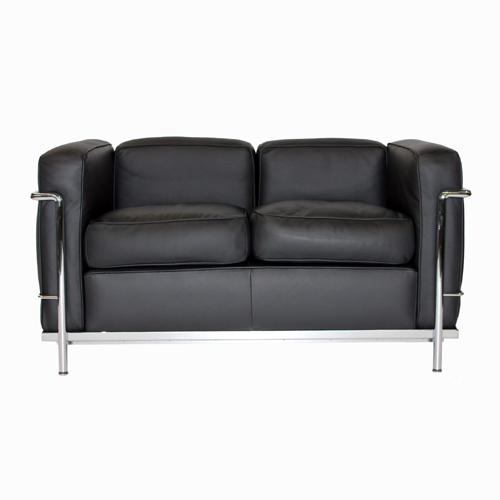 LC2-Sofa-Leder-Schwarz