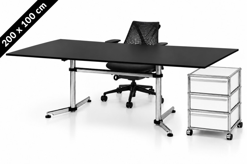 USM Kitos Tisch - USM Haller Rollcontainer - Herman Miller Sayl - 200 x 100 cm