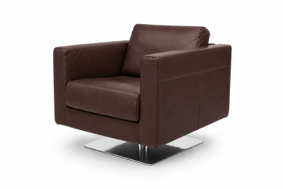 Vitra Park Swivel Armchair Sessel Leder / Braun