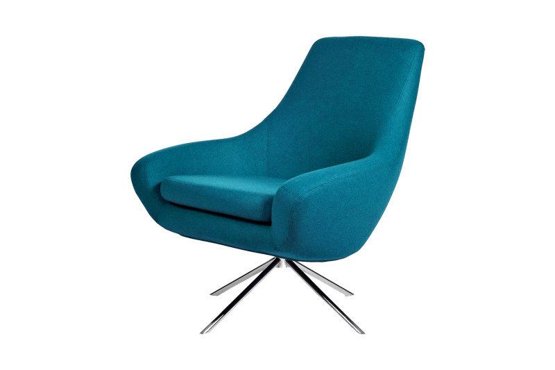 Softline Noomi Lounge Sessel Stoff / Blau