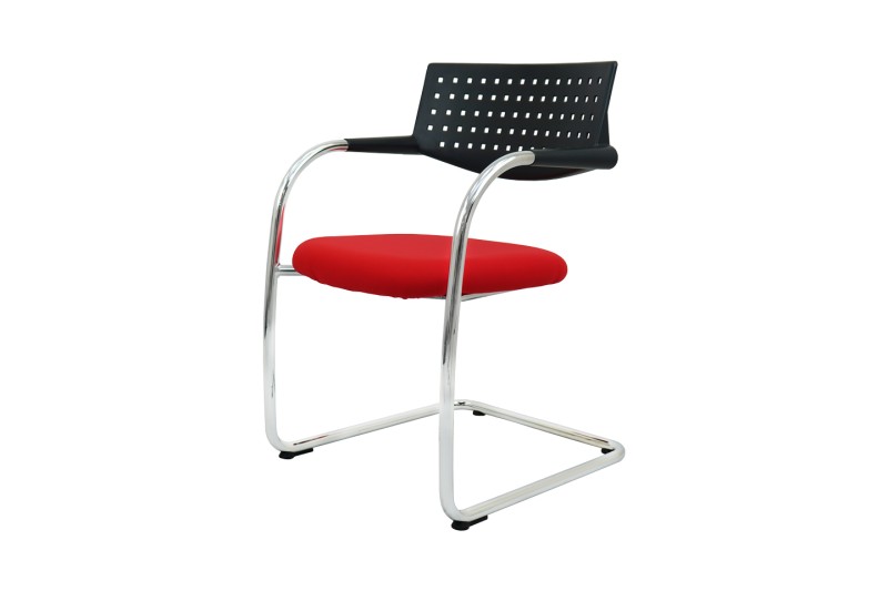 Vitra VisaVis Sledestoel Stof / Rood