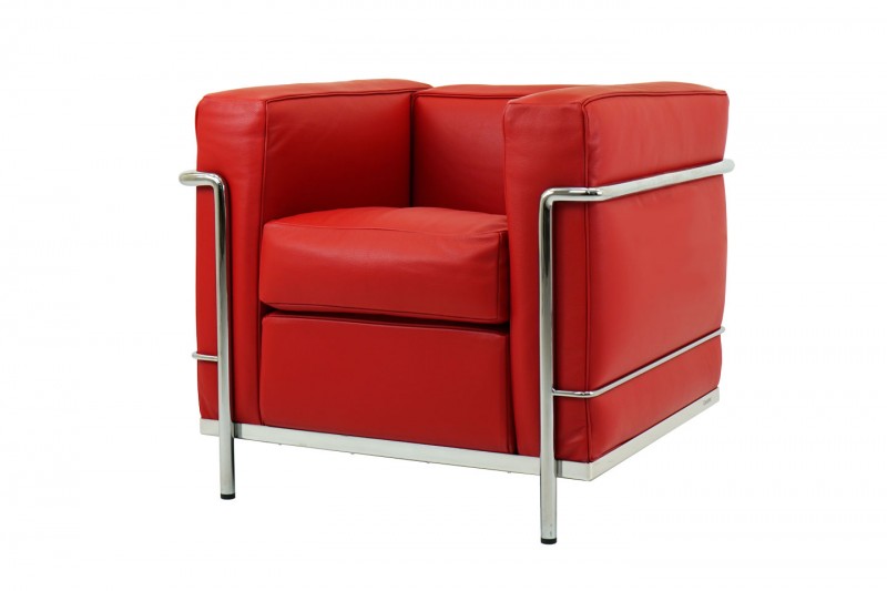 Cassina LC2 Le Corbusier Sessel Leder / Hellrot