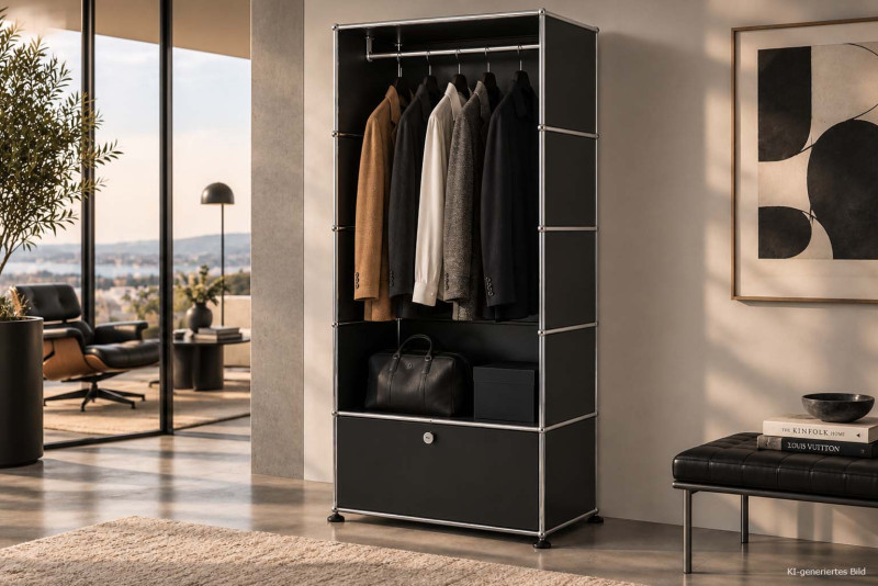 USM Haller Garderobenschrank mit Klapptür Tiefe 50 cm