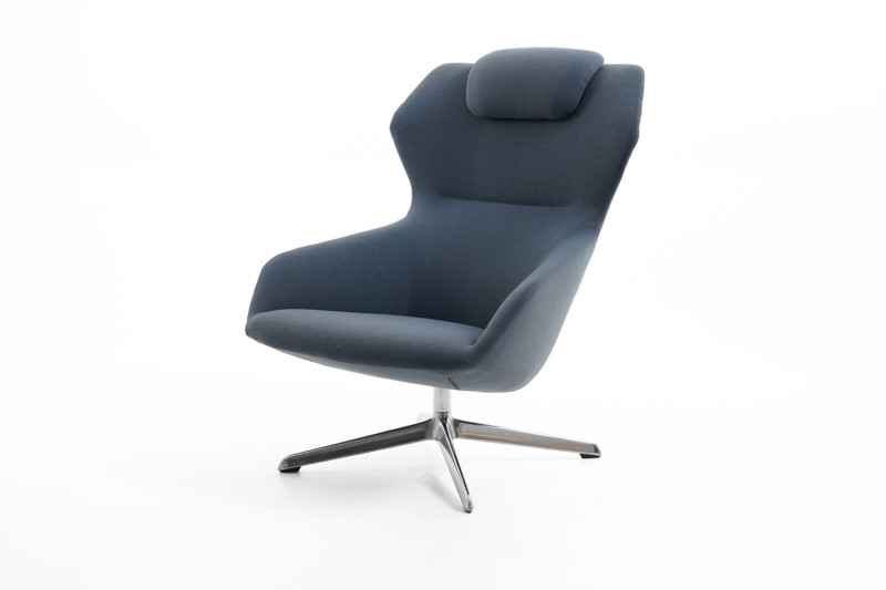 Brunner Ray Lounge Sessel Stoff / Blau