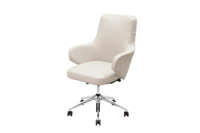 Vitra Grand Executive Lowback office swivel chair leather / beige