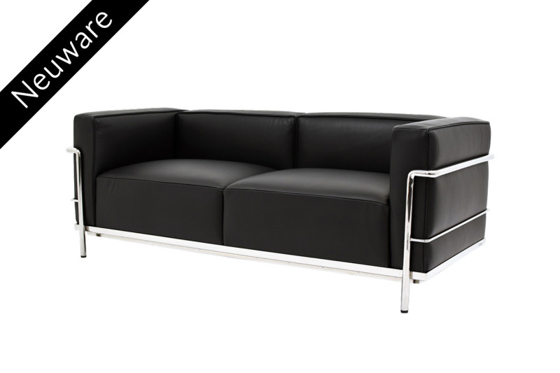 Cassina LC3 Le Corbusier 2-er Sofa Leder / Schwarz