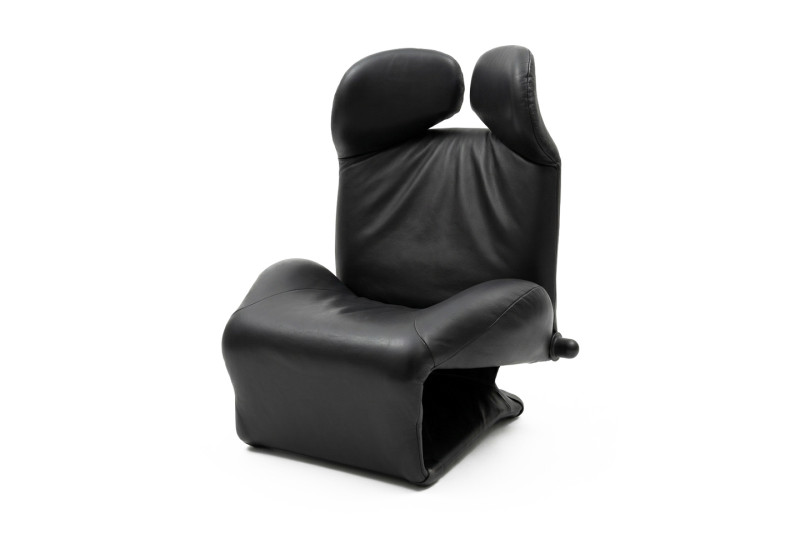 Cassina Wink Sessel / Liege Leder / Schwarz