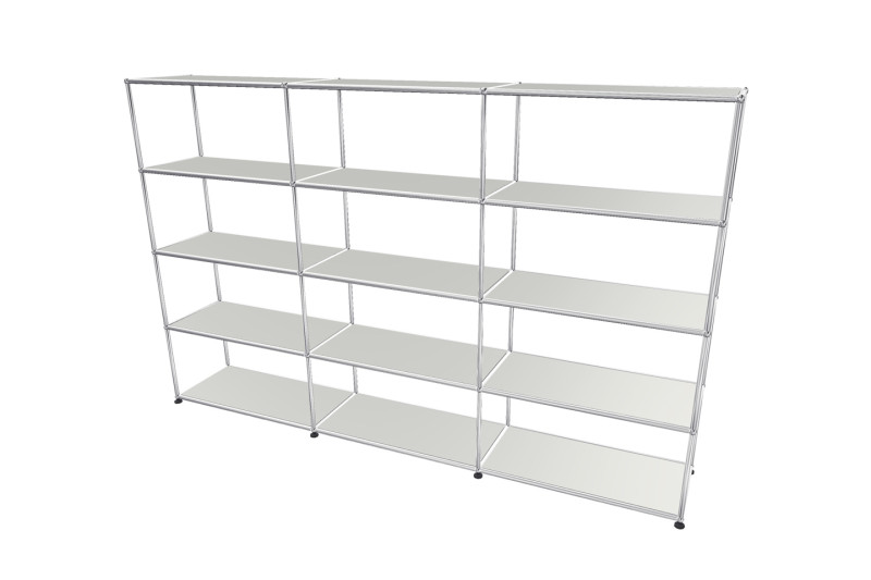 USM Haller Regal / Bücherregal in Breite 225 cm x Tiefe 35 cm