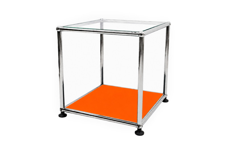 USM Haller Beistelltisch Klarglas 35 x 35 cm