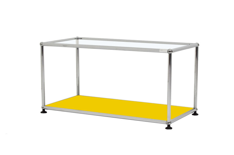 USM Haller Beistelltisch Klarglas 75 x 35 cm