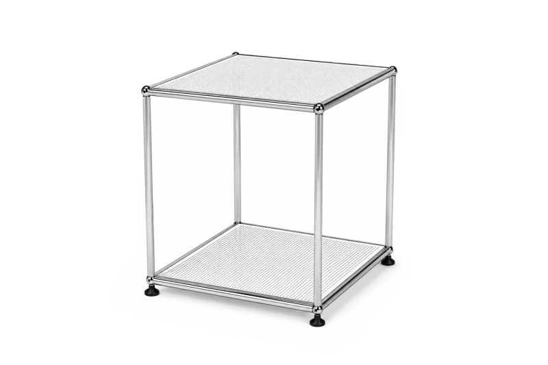USM Haller Beistelltisch 35 x 35cm / Reinweiß RAL 9010 Perforiert