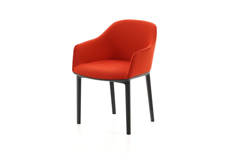 Vitra Softshell Chair tissu / marron / rouge