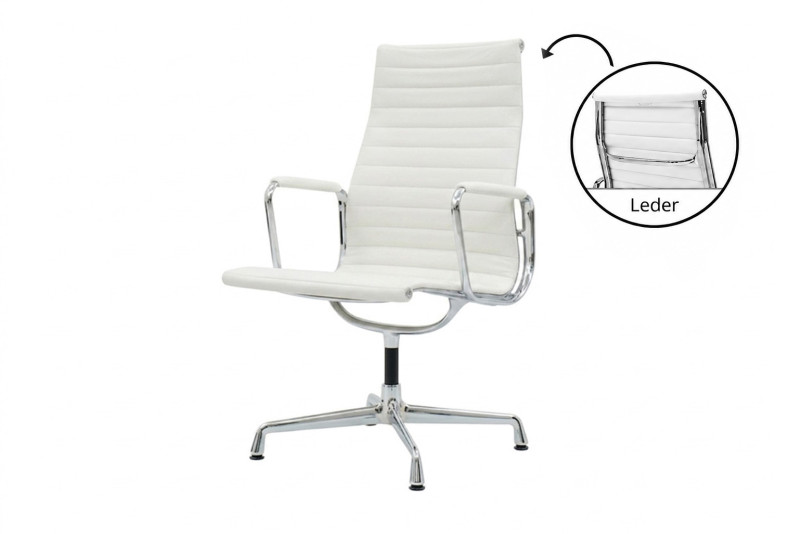 Vitra EA 112 Leder / Weiß