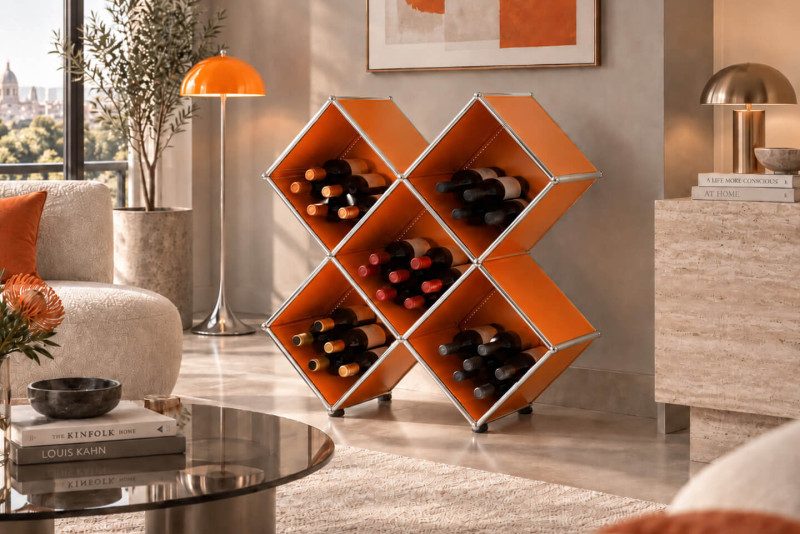 USM Haller Weinregal Reinorange RAL 2004