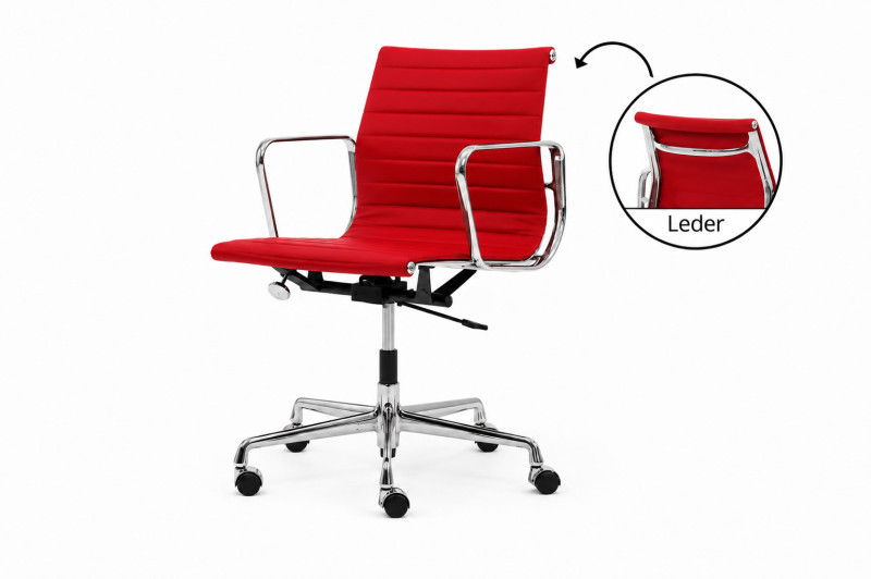 Vitra EA 117 leather / red