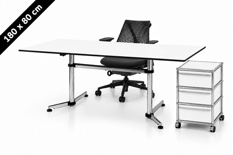 USM Kitos Tisch - USM Haller Rollcontainer - Herman Miller Sayl - 180 x 80 cm