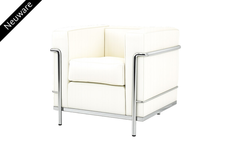 Cassina LC2 Le Corbusier Sessel Leder / Weiß / Bianco