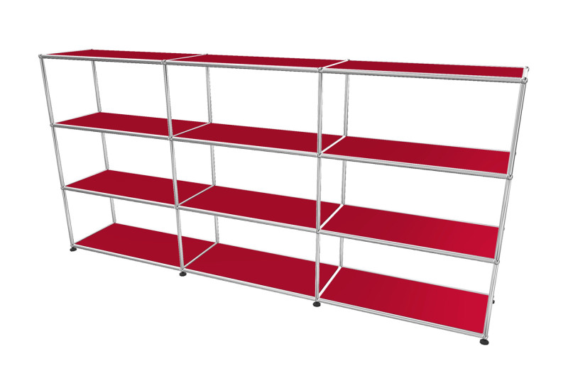 USM Haller Regal / Bücherregal in Breite 225 cm x Tiefe 35 cm