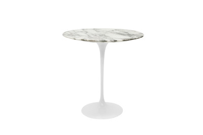 Knoll International Saarinen Bijzettafel Rond / Marmer / Beige / Grijs Ø 51 cm