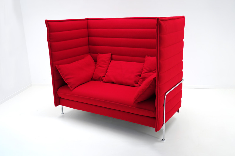 Vitra Alcove Highback Two-Seater Stoff / Rot