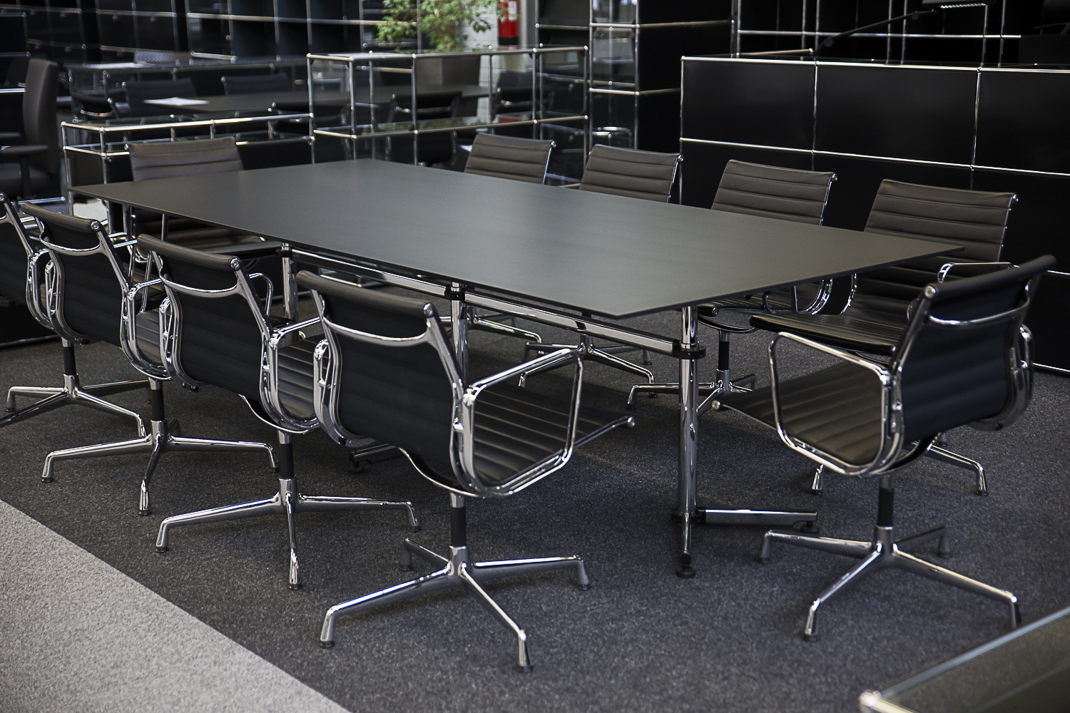 Usm Kitos Conference Table Synthetic Resin Black 280 X 125 Cm Conference Tables Usm Kitos Design Classics English