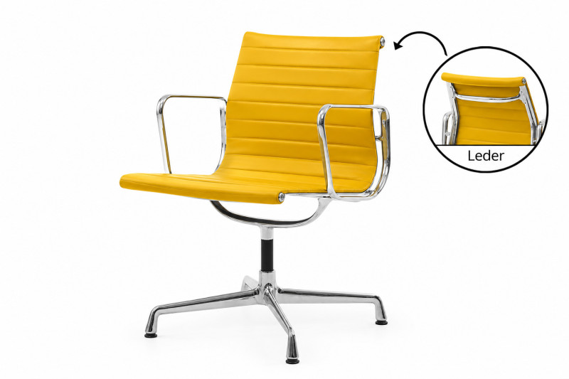 Vitra EA 107 / 108 Leder / Gelb