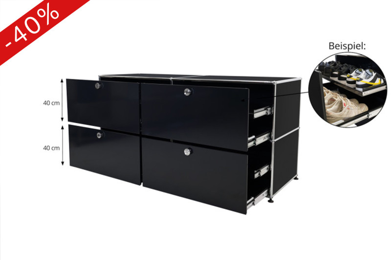 USM Haller Dressoir Grafiet zwart RAL 9011