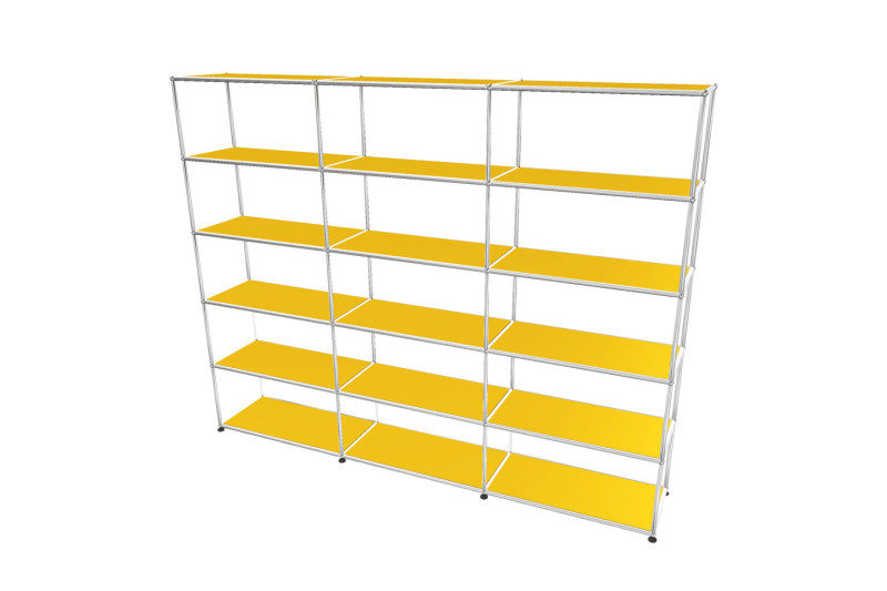 USM Haller Regal / Bücherregal in Breite 225 cm x Tiefe 35 cm