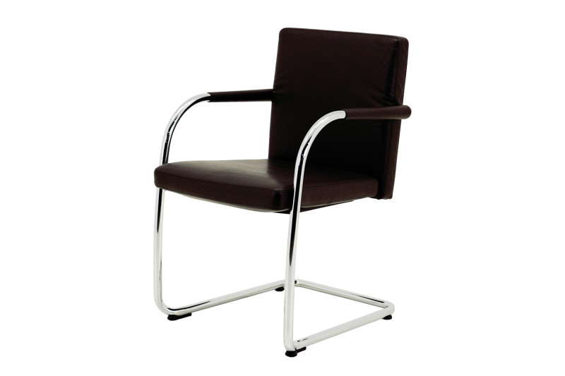 Vitra VisaSoft Silla cantilever Cuero / Marrón *No apilable*
