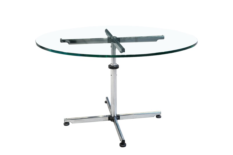 USM Kitos Meeting Table / Clear Glass Ø 130 cm