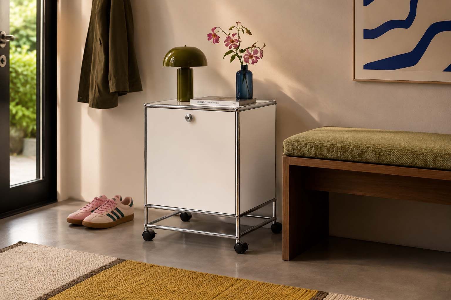 USM Haller shoe cabinet pure white RAL 9010 | Specials | USM