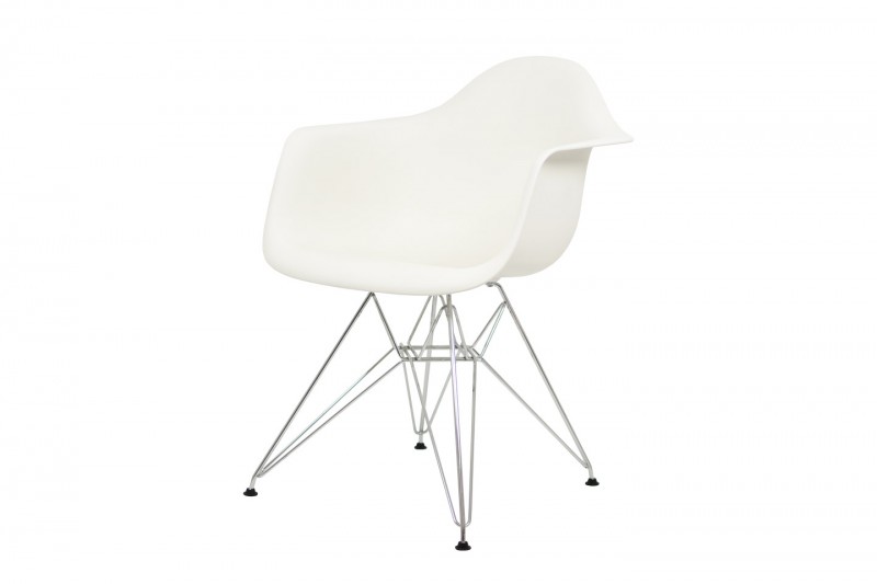 Vitra Eames DAR Stuhl Kunststoff / Weiß